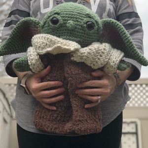 Crochet Baby Alien Amigurumi Doll Life size 16”